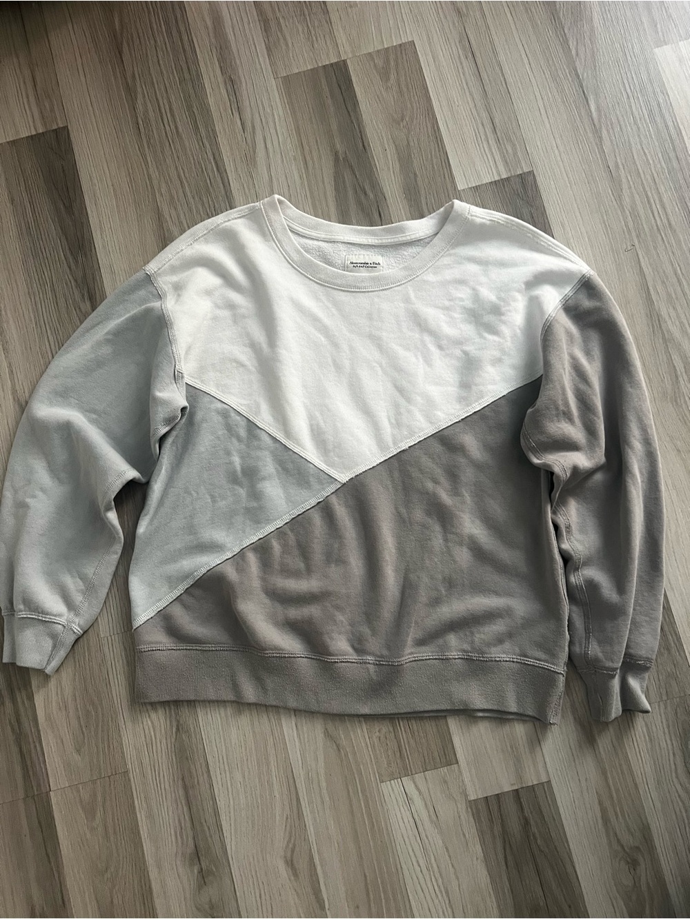 Abercrombie & Fitch SOFT A&F COLLECTION Sweatshirt White & Gray FREE SHIP 📦